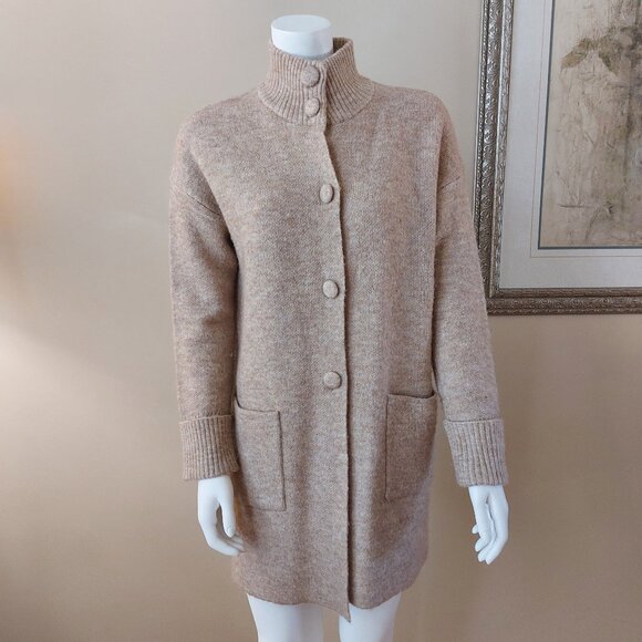 Ellen Tracy Long Knit Sweater Cardigan Coat - Picture 1 of 15
